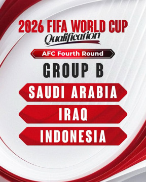 Timnas Indonesia tergabung di Grup B bersama Irak dan Arab Saudi dalam putaran keempat Kualifikasi Piala Dunia 2026 Zona Asia. [Instagram @erickthohir]